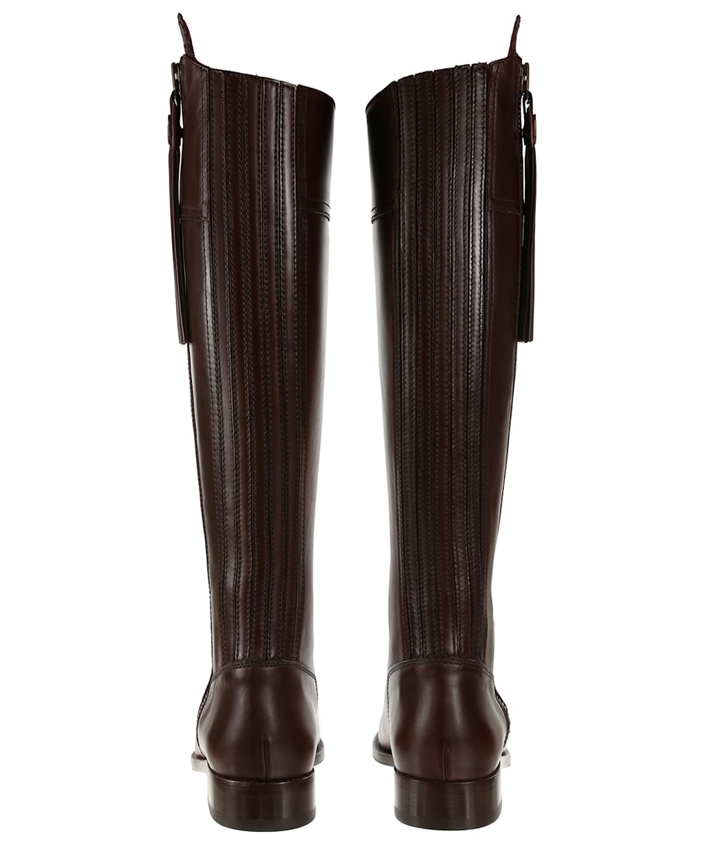 Women’s Fairfax & Favor Regina Flat Leather Boots - Mahogany Leather