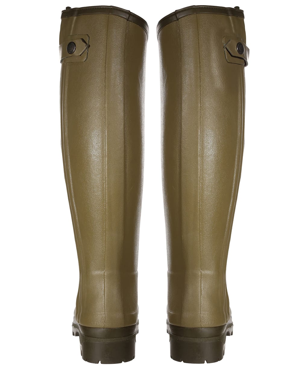 Women's Le Chameau Chasseur Neoprene Lined Wellington Boots - Green (Vert Vierzon)