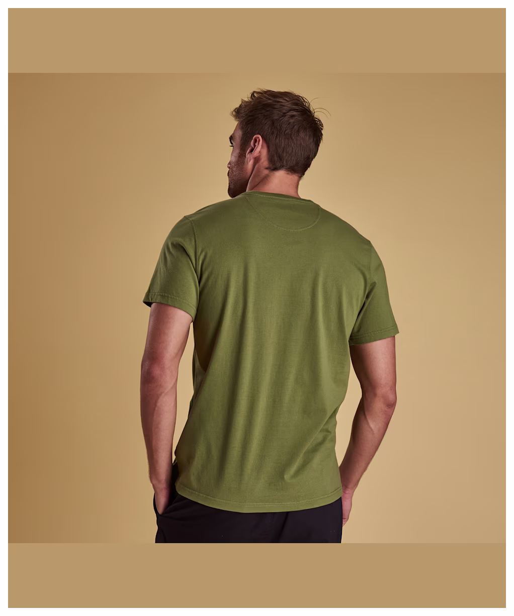 Men’s Barbour Logo Tee - Burnt Olive