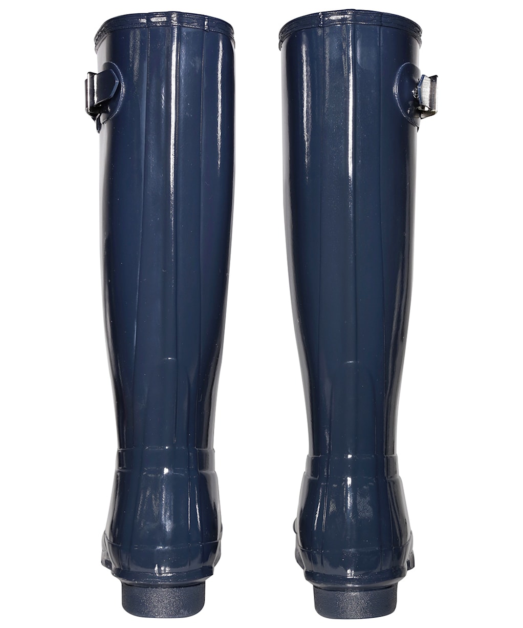 Women's Hunter Original Tall Gloss Wellington Boots - Navy