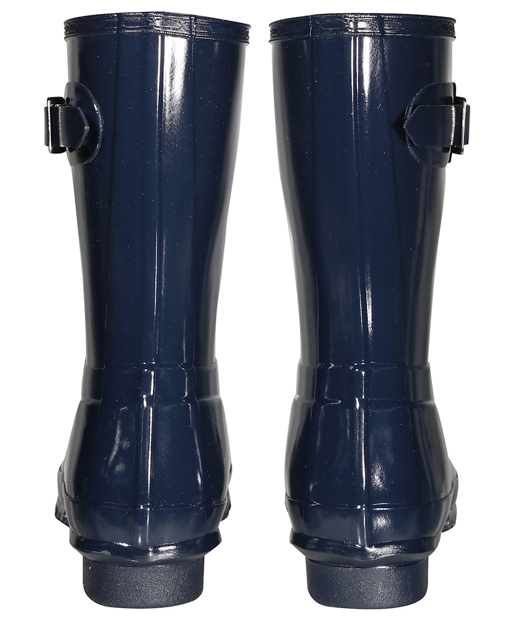 Women's Hunter Original Short Gloss Wellington Boots - Navy