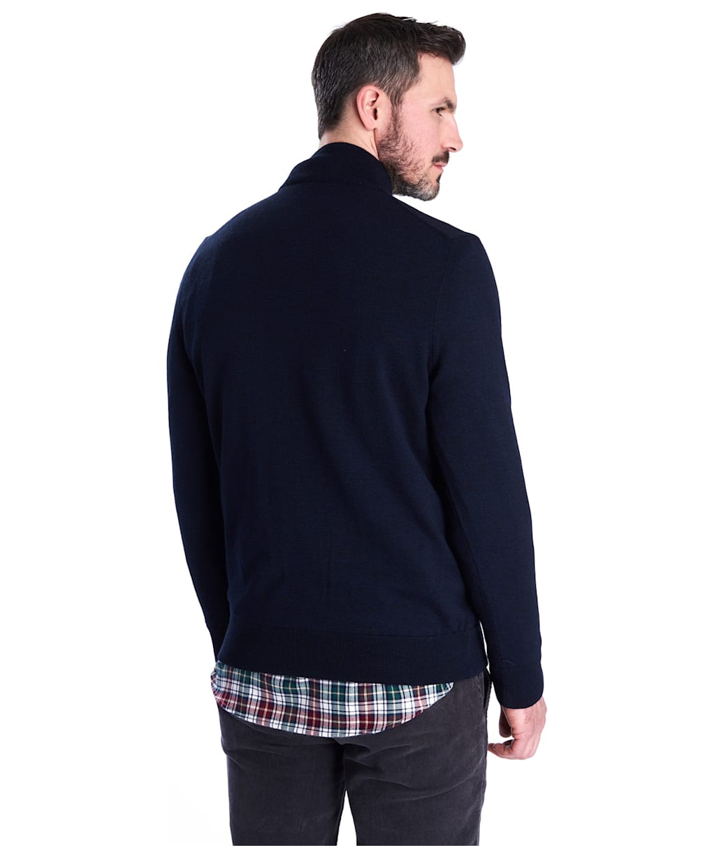 Men’s Barbour Gamlan Half Zip Sweater - Navy