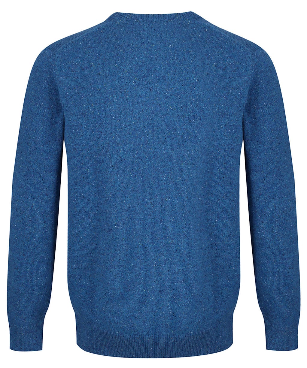 Men's Barbour Essential Lambswool Crew Neck Sweater - Blue Steel