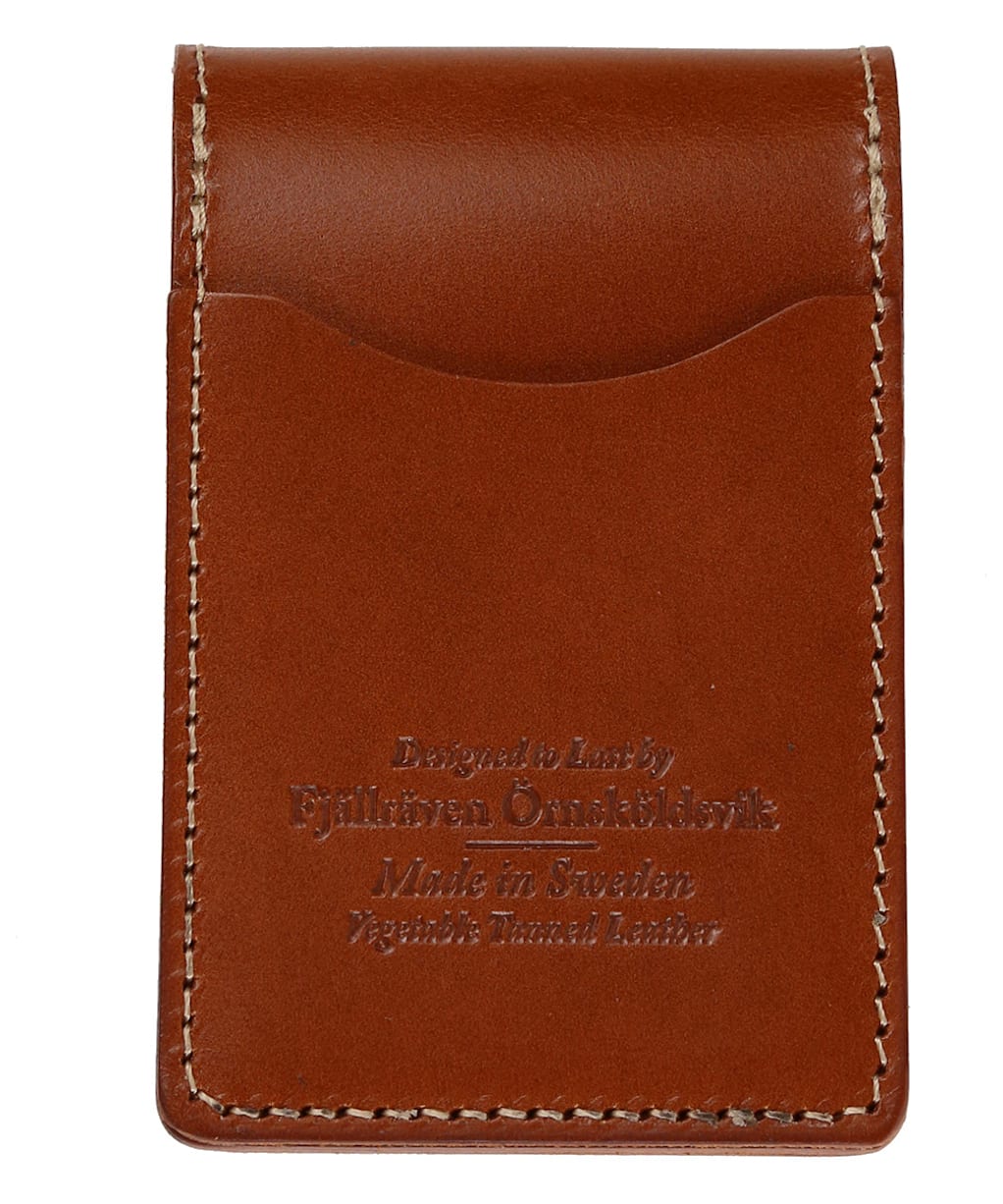 Men's Fjallraven Ovik Card Holder - Leather Cognac