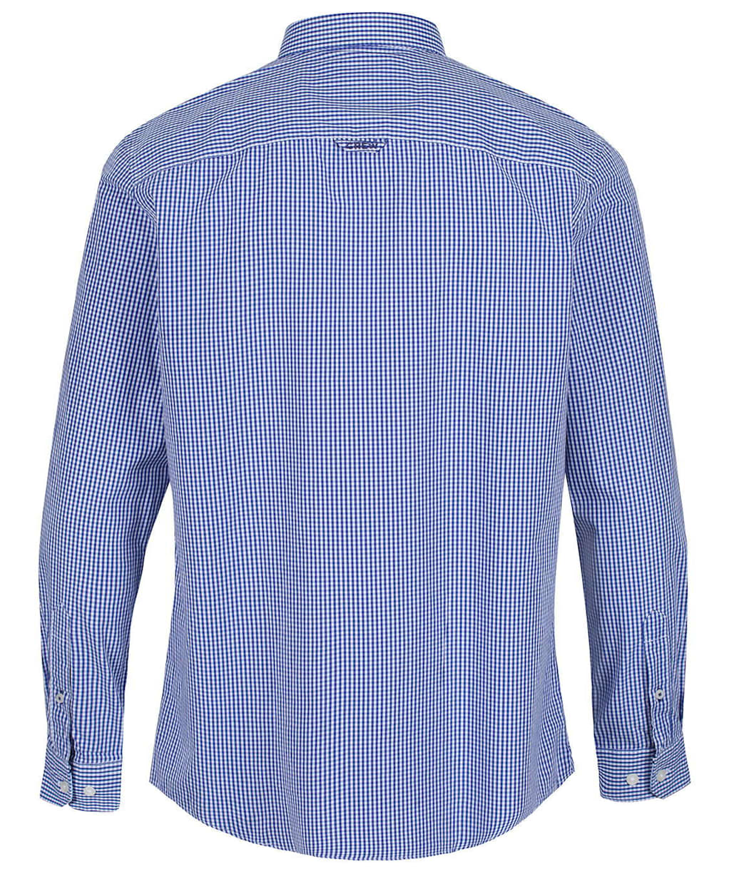 Men’s Crew Clothing Classic Micro Gingham Shirt - Ultra Marine
