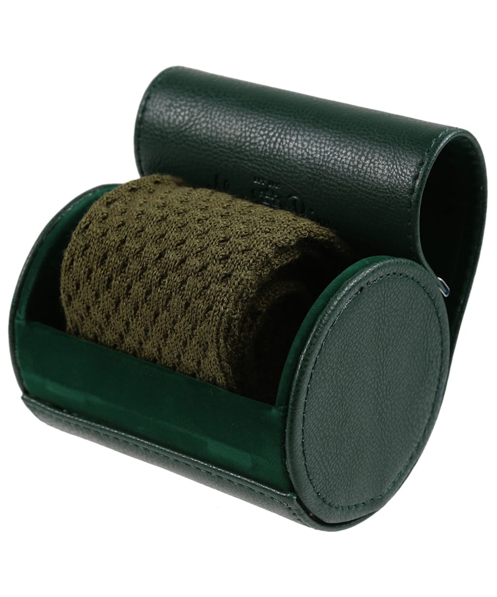 Men's Alan Paine Knitted Wool Tie - Olive