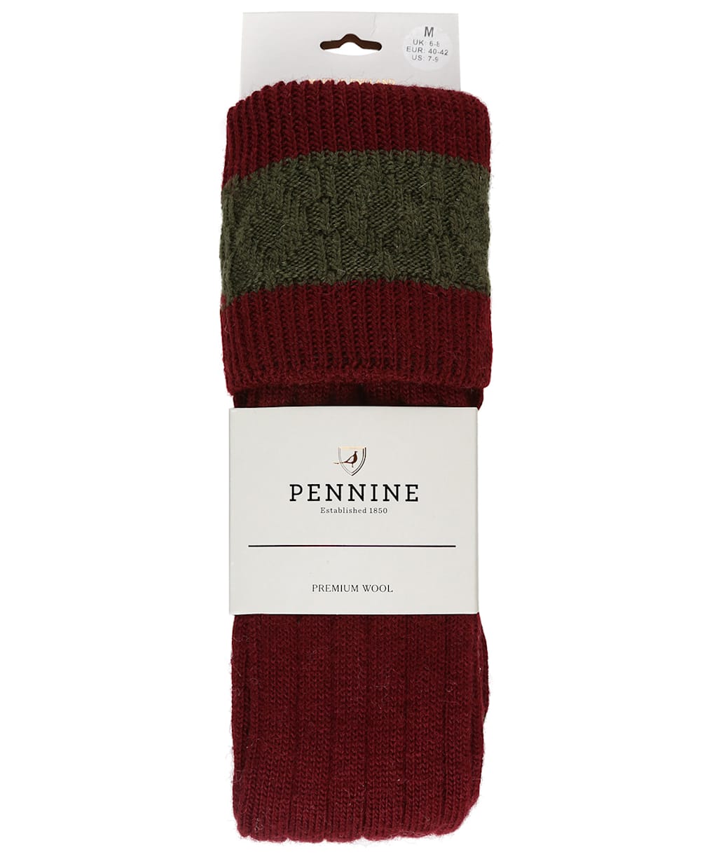 Pennine Byron Socks - Burgundy