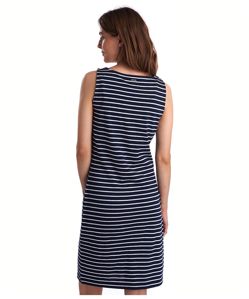 Women's Barbour Dalmore Stripe Dress - Navy / White