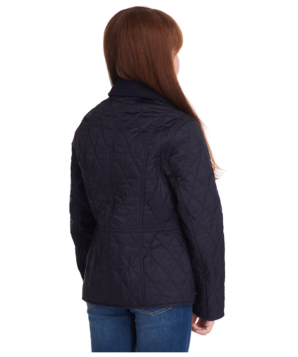 Girl's Barbour Summer Liddesdale Quilted Jacket, 2-9yrs - NAVY/MOONL PINK