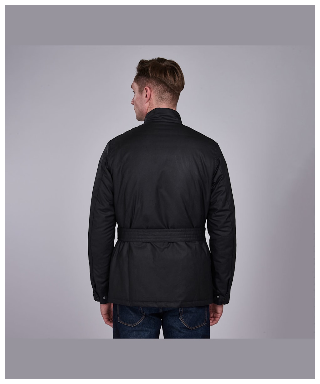 Men’s Barbour International Coloured SL International Waxed Jacket - Black