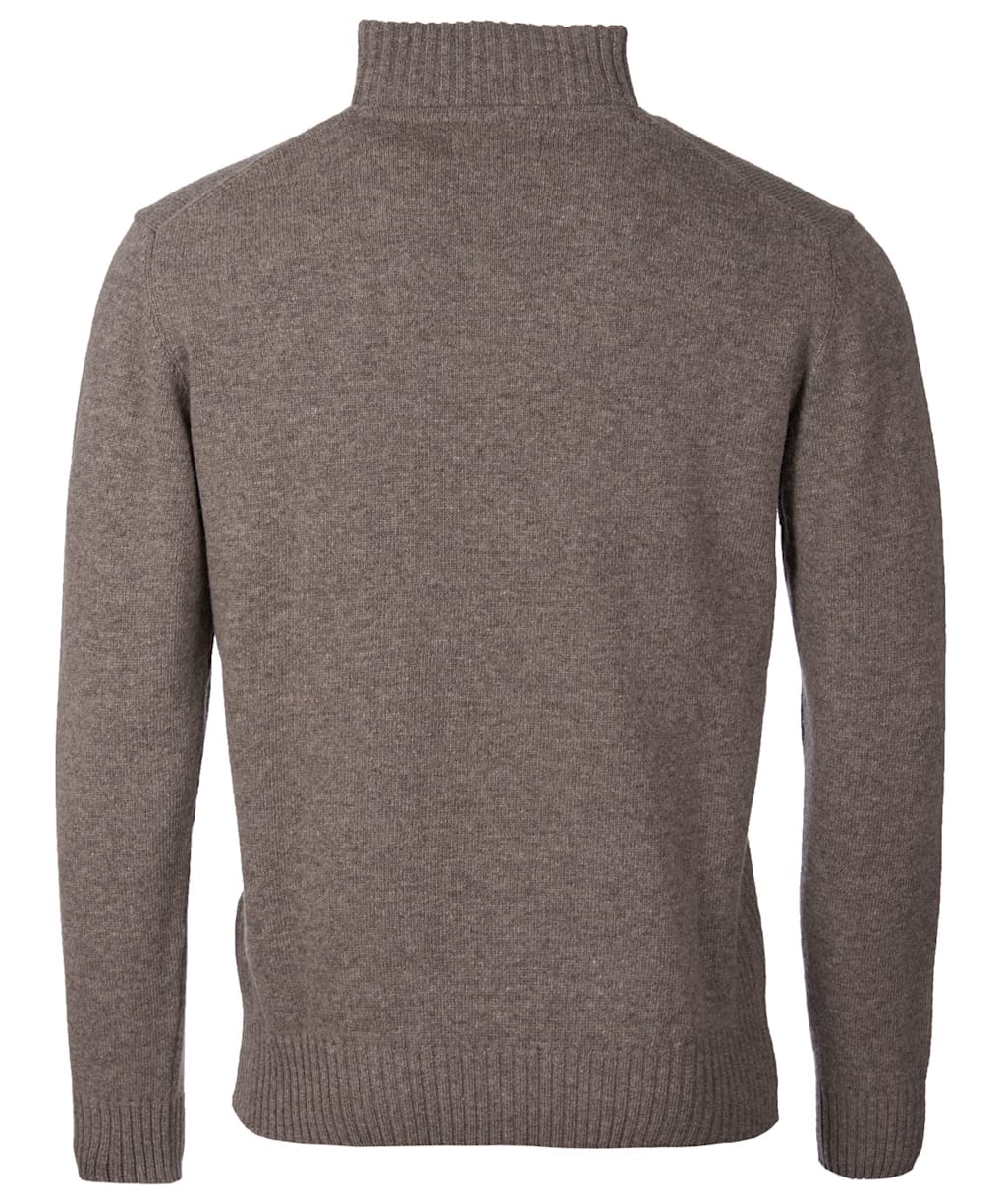 Men's Barbour Essential Wool Half Zip Sweater - Dark Stone