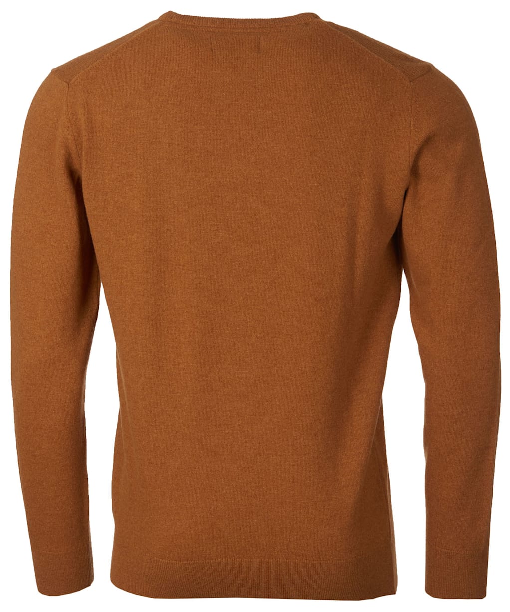 Men's Barbour Essential Lambswool Crew Neck Sweater - Dark Copper