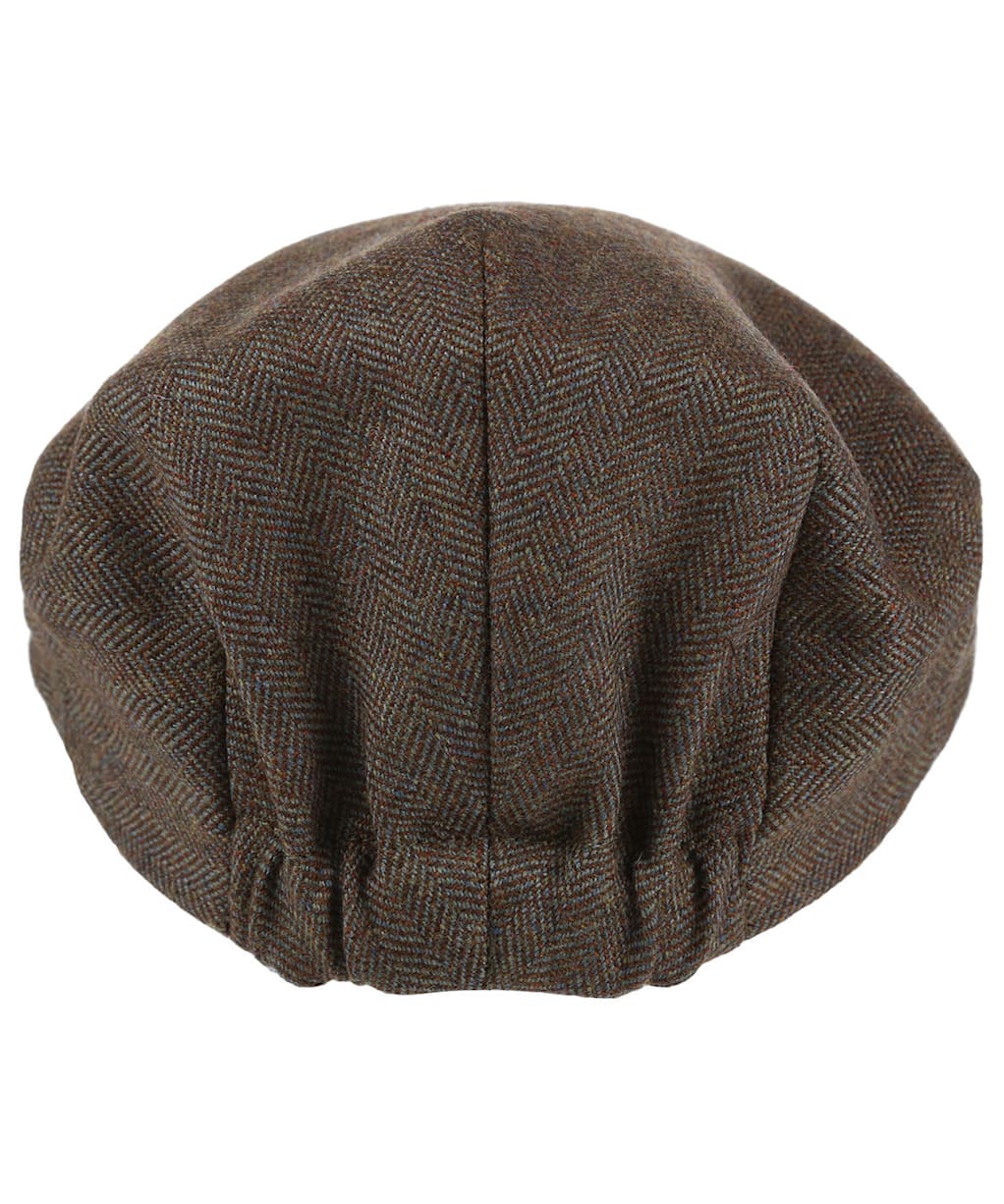Women's Schoffel Chatsworth Tweed Cap - Loden Green Herringbone Tweed