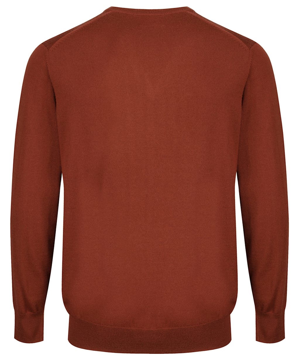 Men's Alan Paine Millbreck V-Neck Sweater - Rust