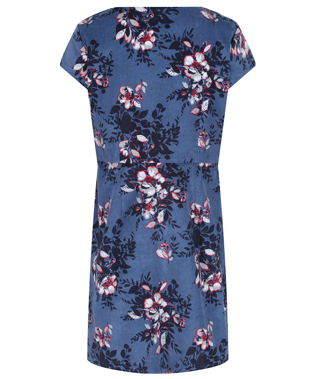 Women’s Lily & Me Short Sleeve Cord Dress - Mid Blue