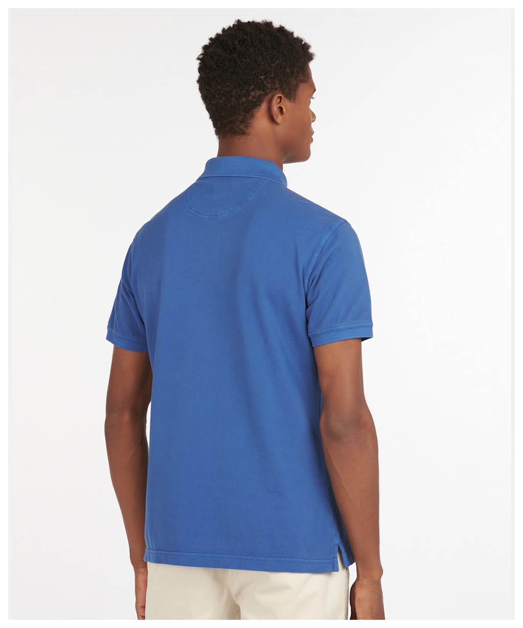 Washed Sports Polo - Marine Blue