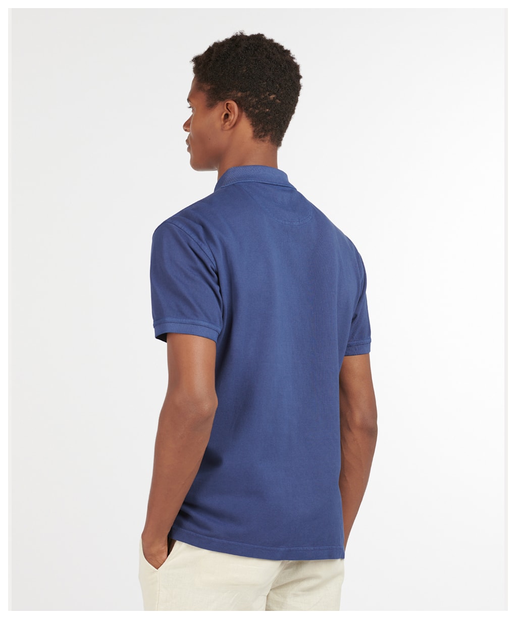 Washed Sports Polo - Navy