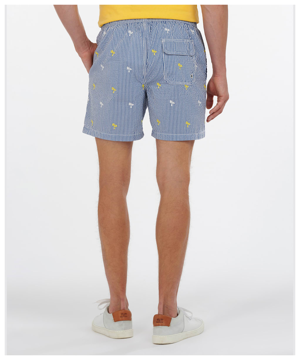 Men’s Barbour Palm Stripe Swim Shorts - Navy