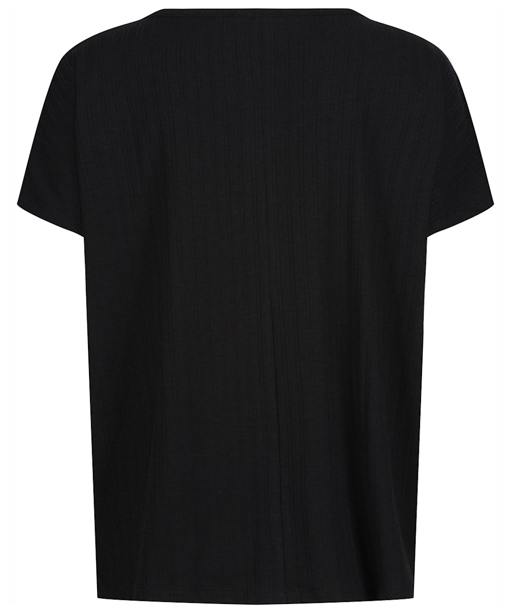 Women’s Tentree Ribbed Scoop Neck T-Shirt - Meteorite Black