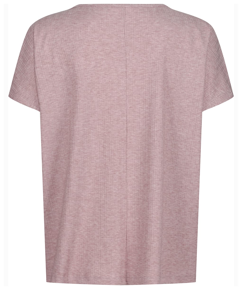 Women’s Tentree Ribbed Scoop Neck T-Shirt - Twilight Mauve Heather