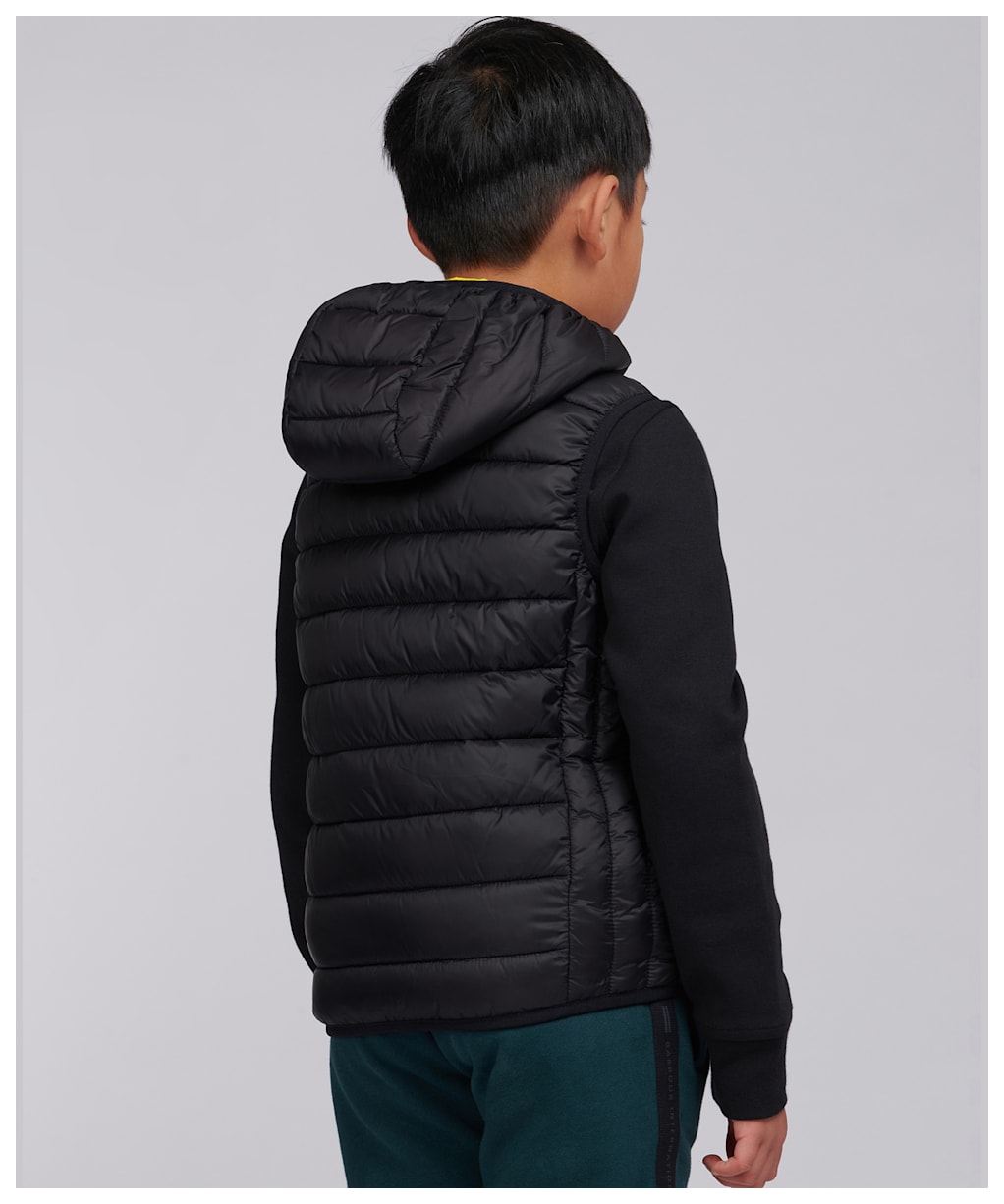 Boy’s Barbour International Ouston Hooded Gilet - Black