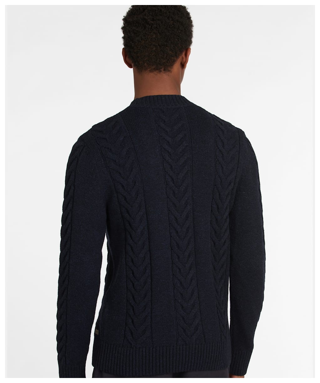 Men’s Barbour Essential Cable Knit - Navy Marl