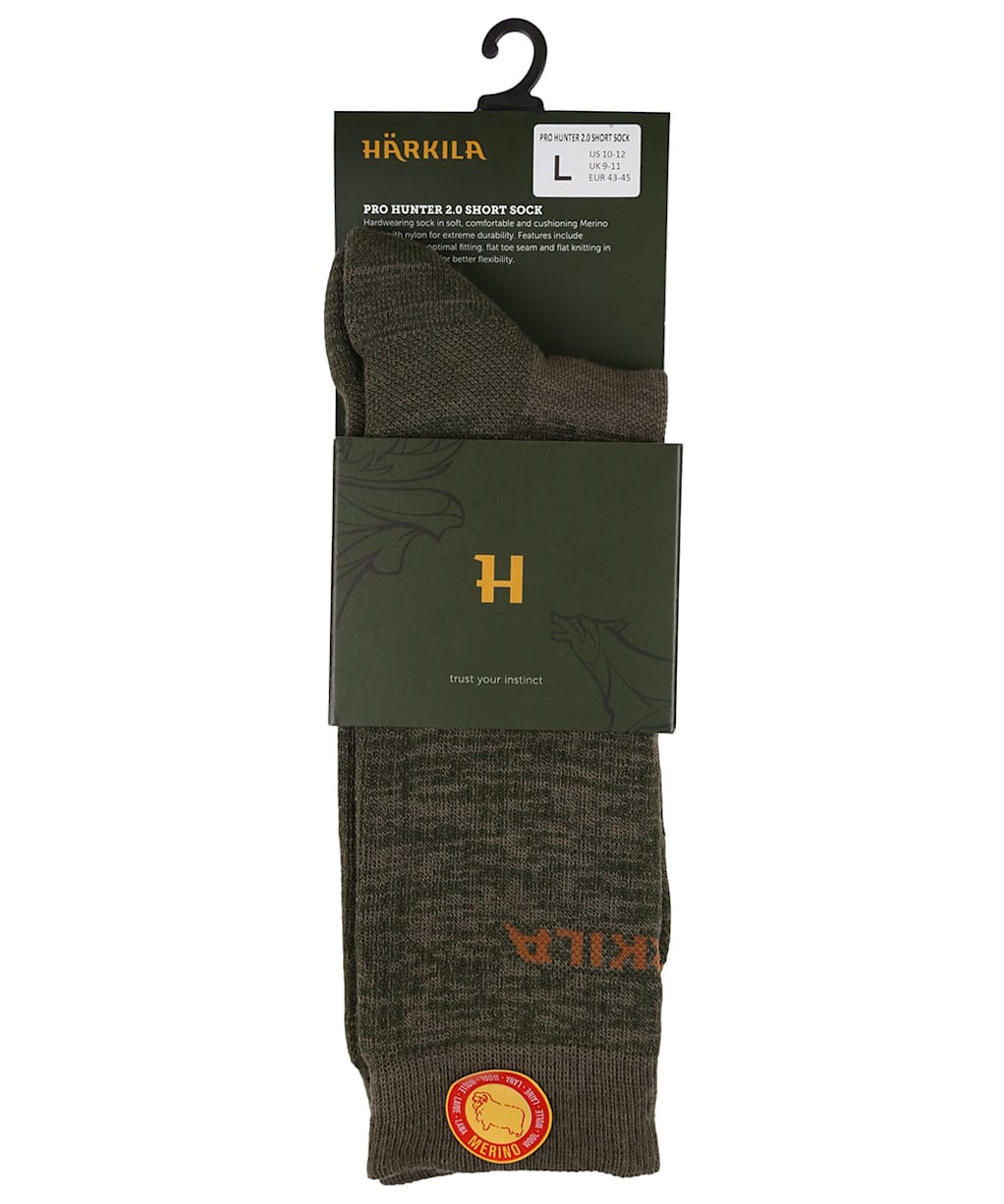 Harkila Pro Hunter 2.0 Short Socks - Willow Green / Shadow Brown