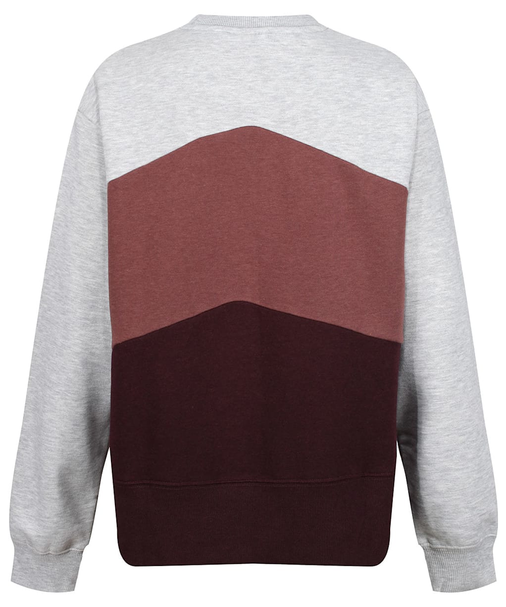 Women’s Tentree TreeFleece Chevron Crew Sweater - Grey / Red / Mulberry