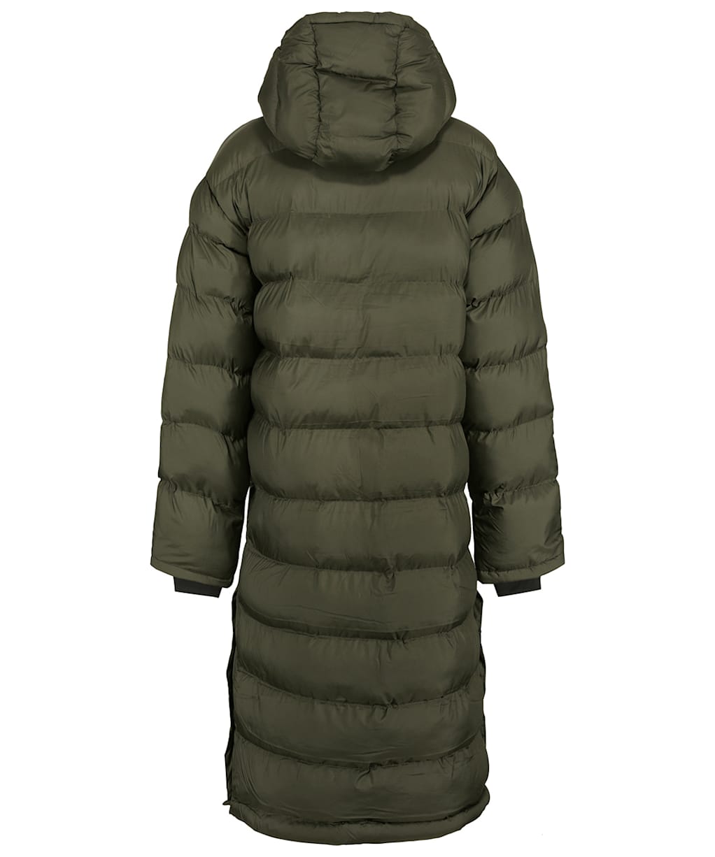 Women’s Tentree Cloud Shell Long Puffer Coat - Black Olive Green
