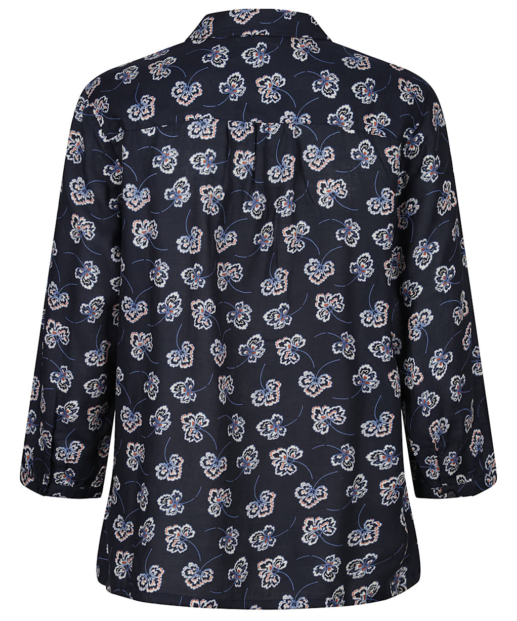 Women's Seasalt Brea Hill Shirt - Marble Leaf Dark Night