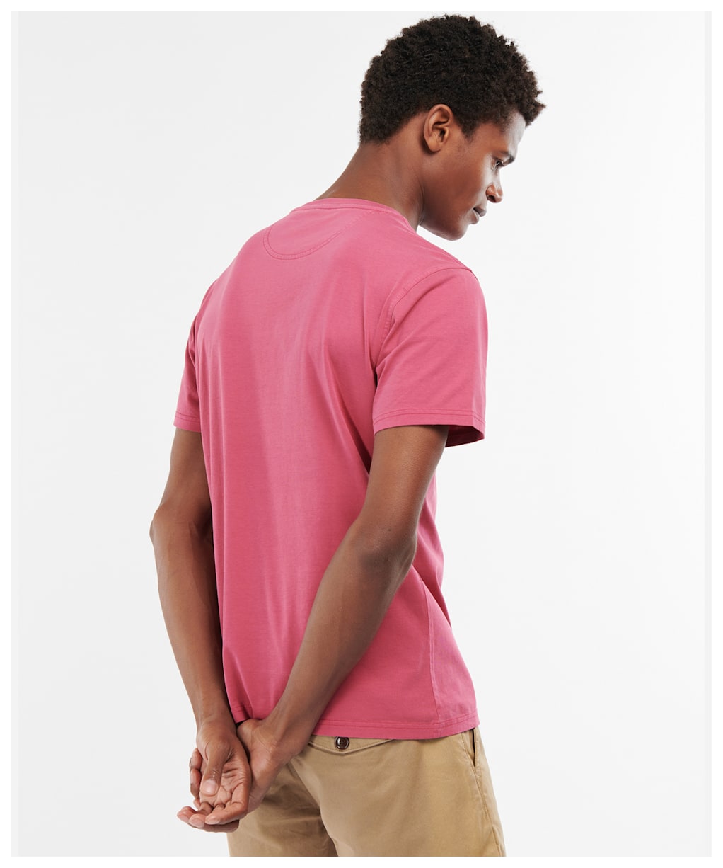 Men's Barbour Garment Dyed Tee - FUSCIA