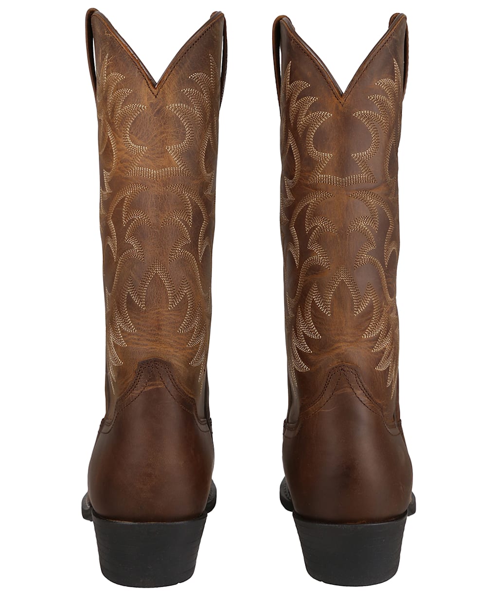 Men’s Ariat Heritage Western R Toe Boots - Distressed Brown