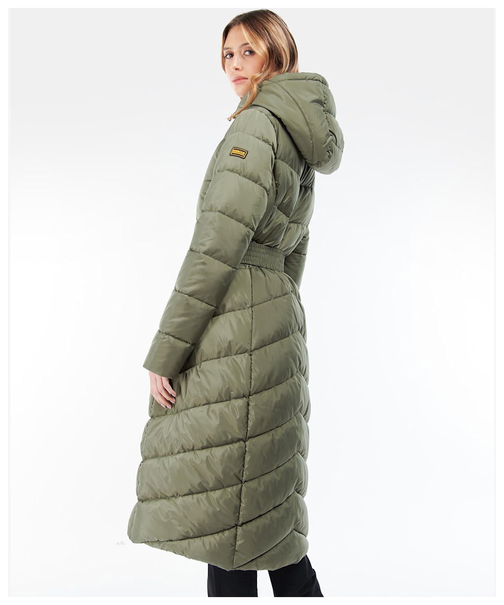 Women's Barbour International Track Line Quilted Jacket - Dusky Khaki