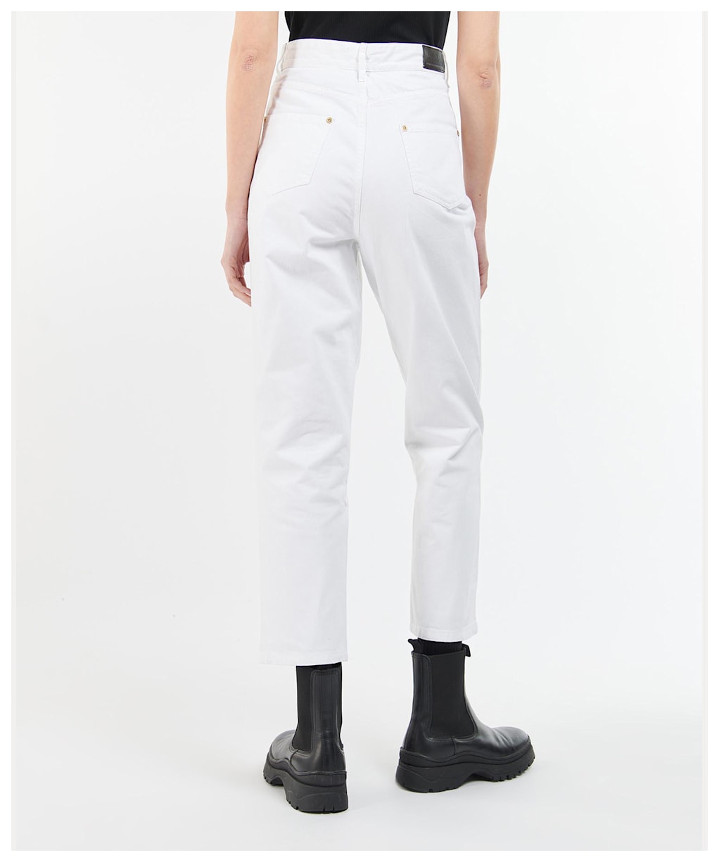 Women's Barbour International Garcia High Rise Jean - White