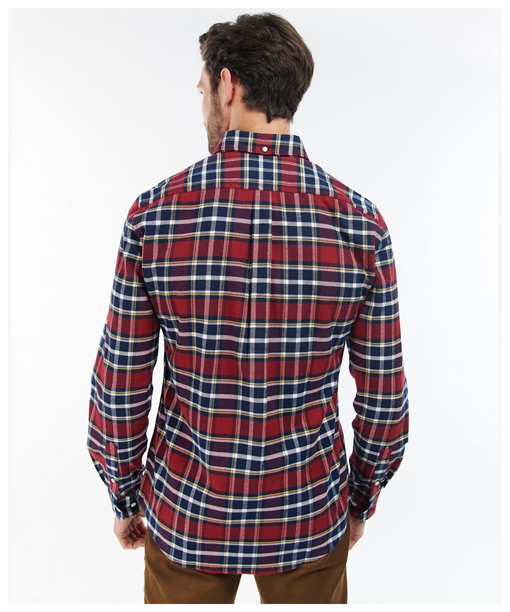 Men’s Barbour Betsom Tailored Shirt - Dark Red