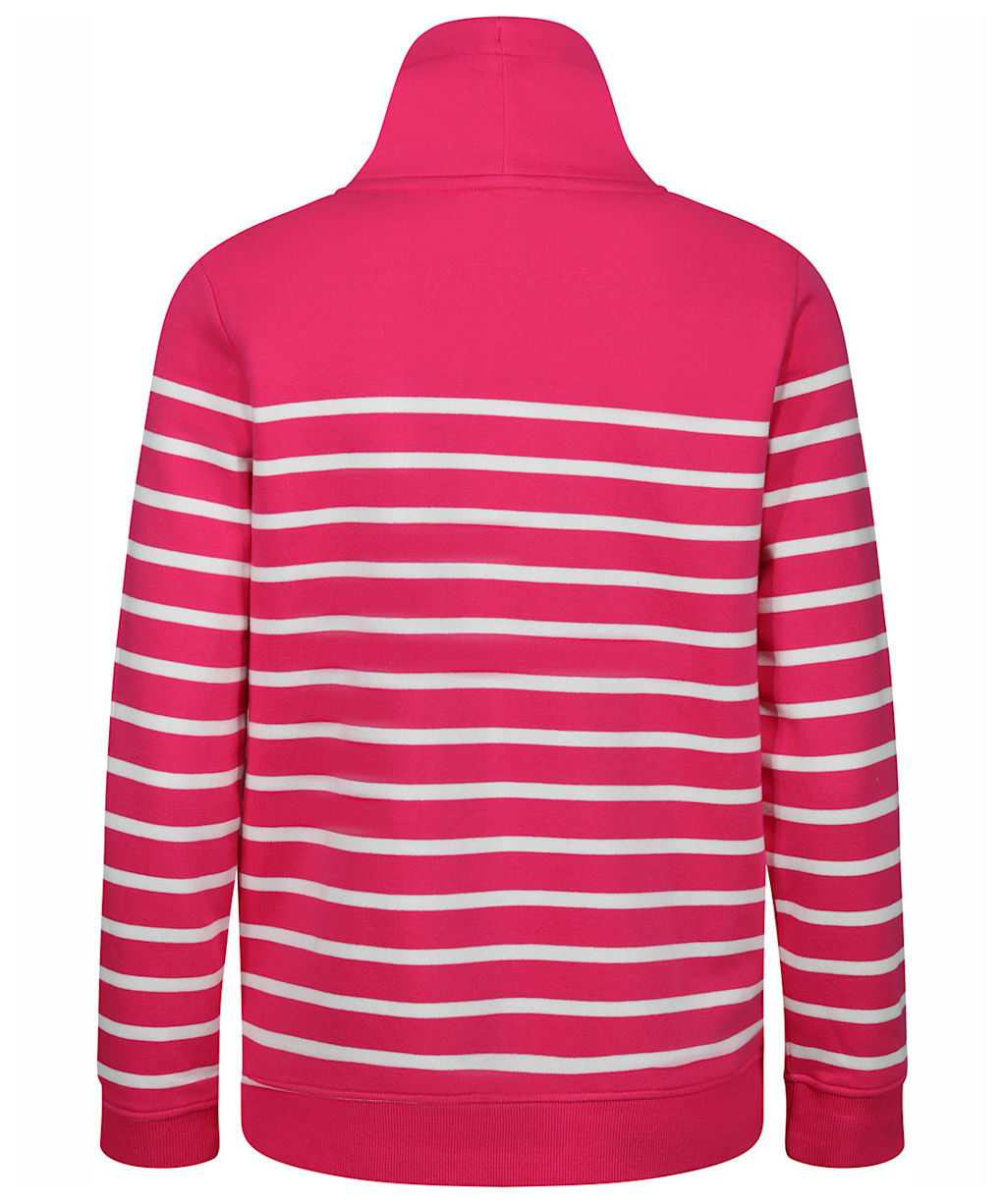 Women’s Joules Kinsley Cosy Funnel Neck Sweatshirt - PURPLE/CRM STRP