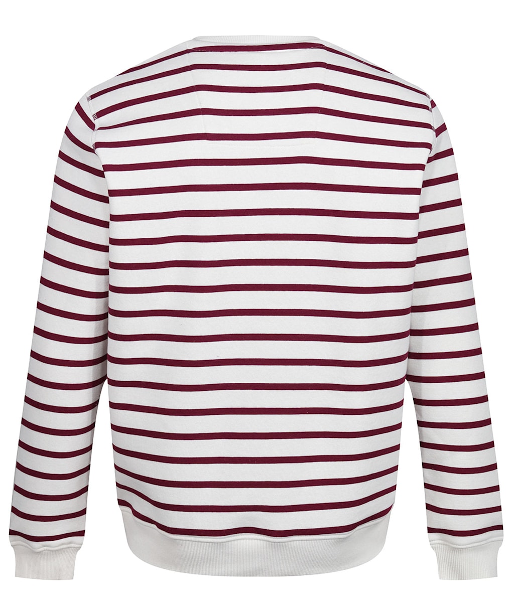 Men’s Crew Clothing Breton Crew Sweat - Ecru / Purple