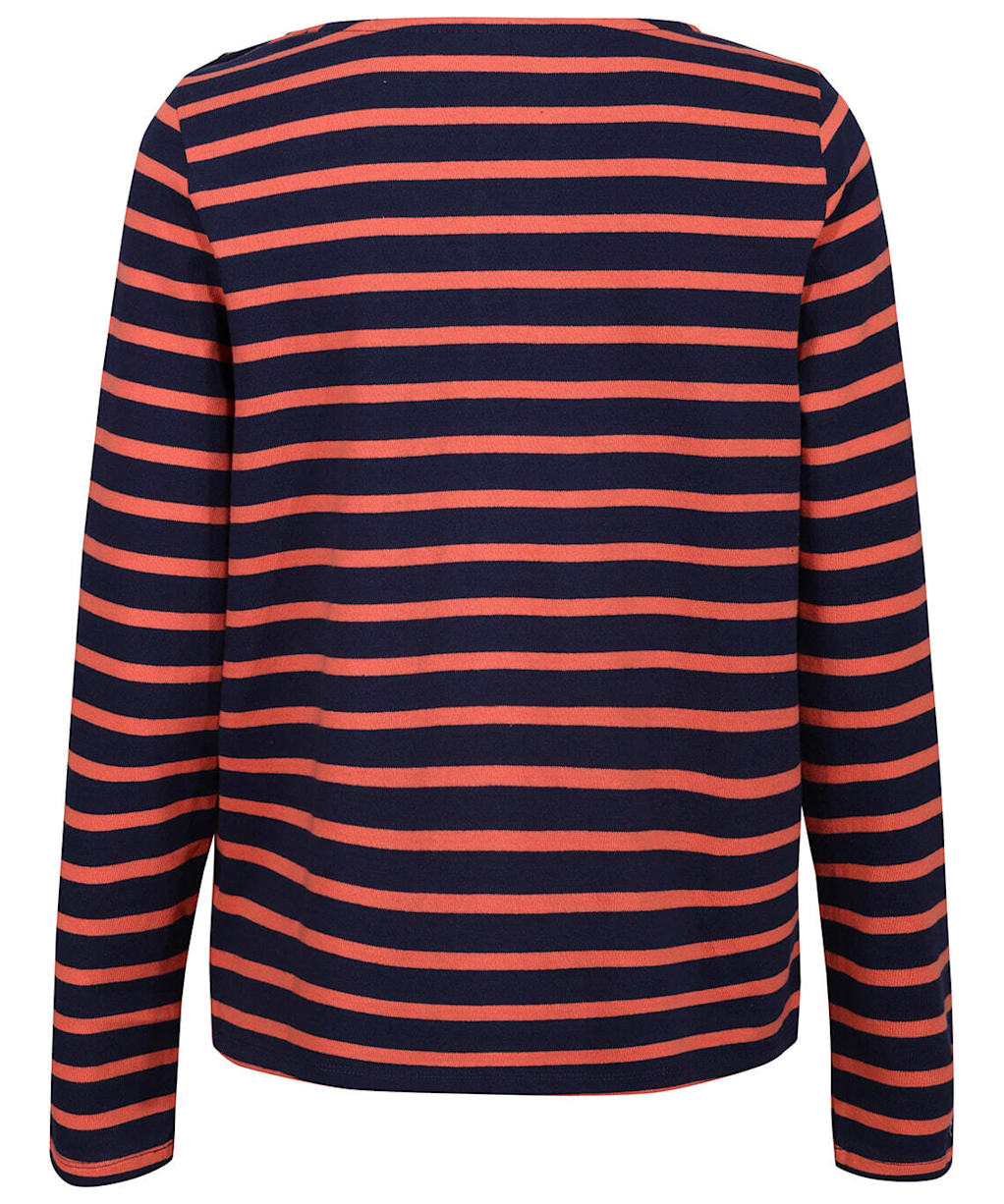 Women’s Joules Long Sleeved Aubree Graphic Top - NAVY/ORANGE STR