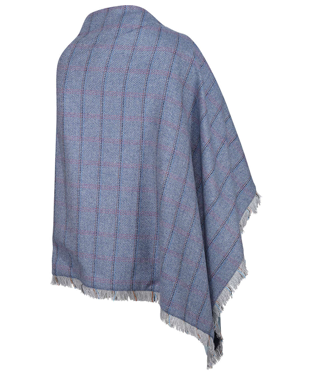 Women's Dubarry Hazelwood Tweed Poncho - DENIM HAZE