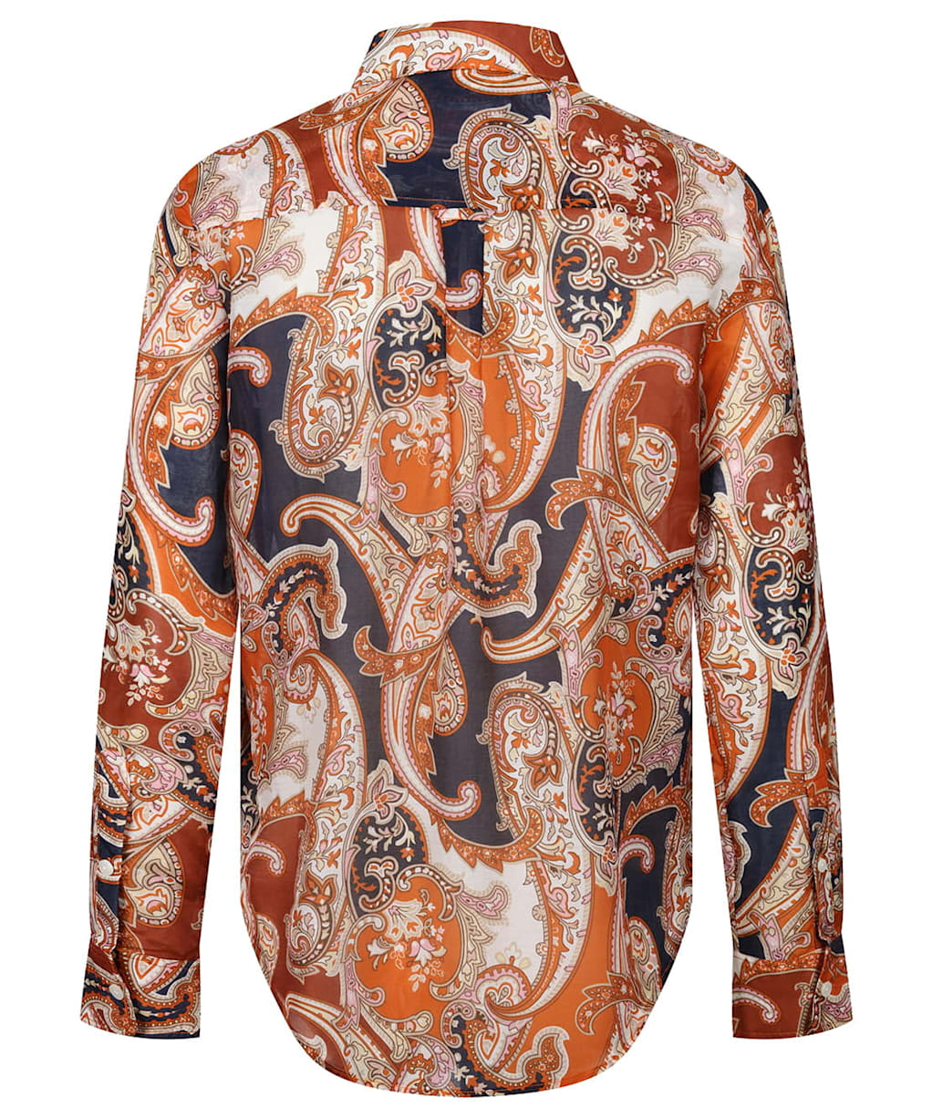 Women’s GANT Regular Paisley Shirt - GOLDEN ORANGE