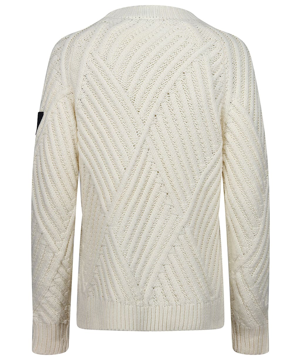 Women’s Musto Marina High Crew Neck Knit - Antique Sail White