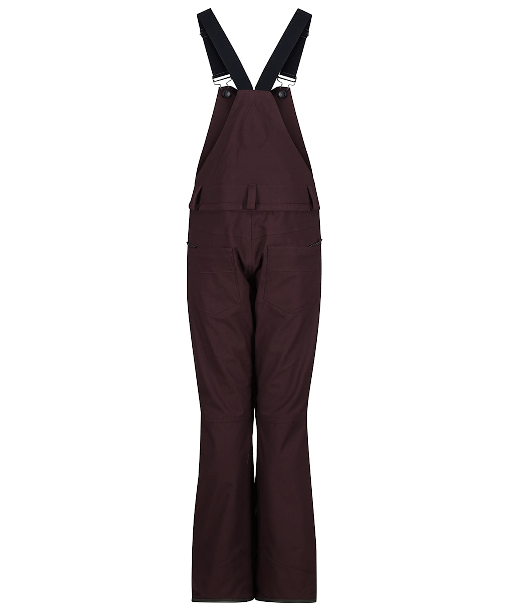 Women's Volcom Swift Bib Overall - BLACK PLUM