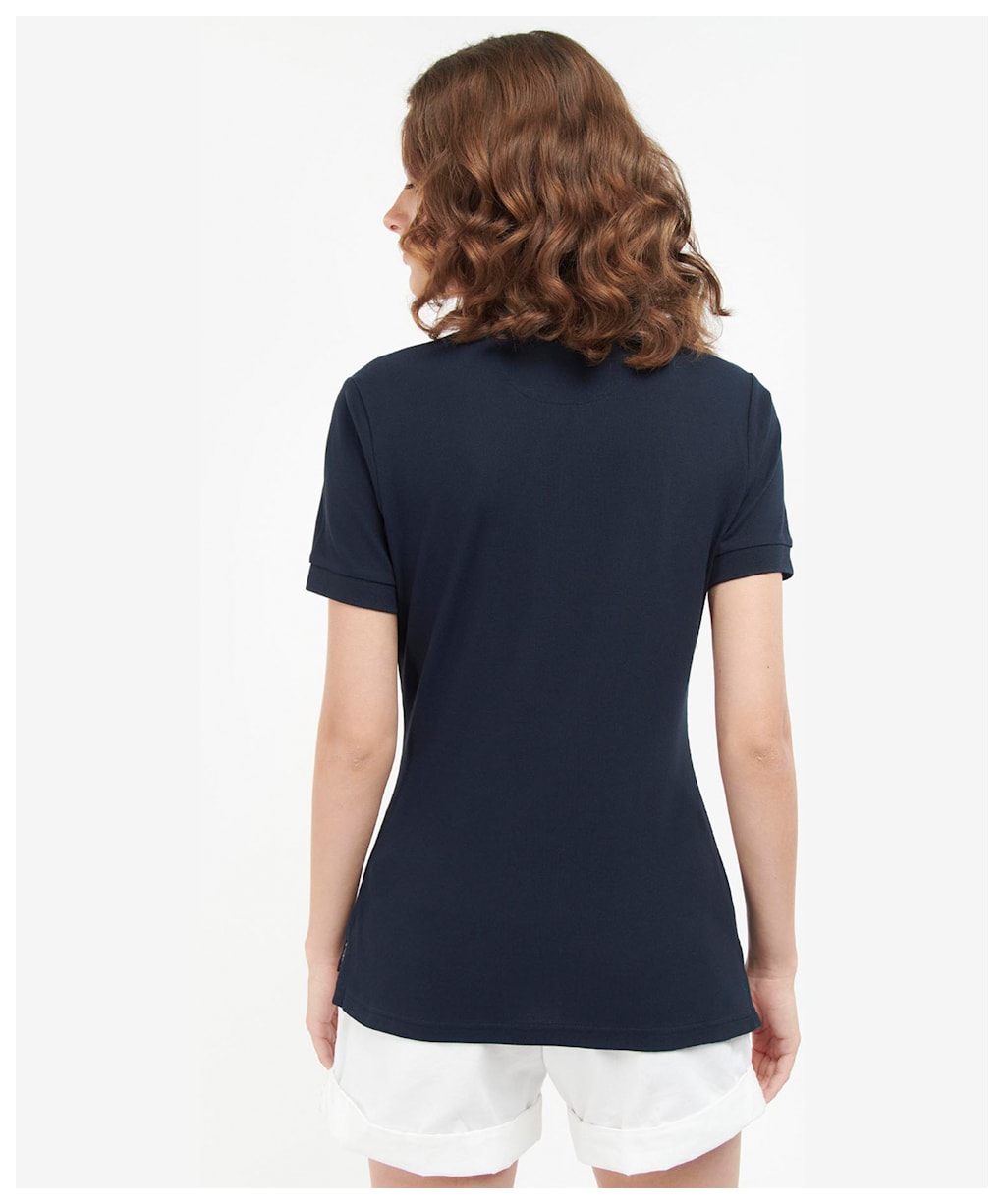 Women's Barbour Malvern Polo Shirt - NAVY/INDIGO TART