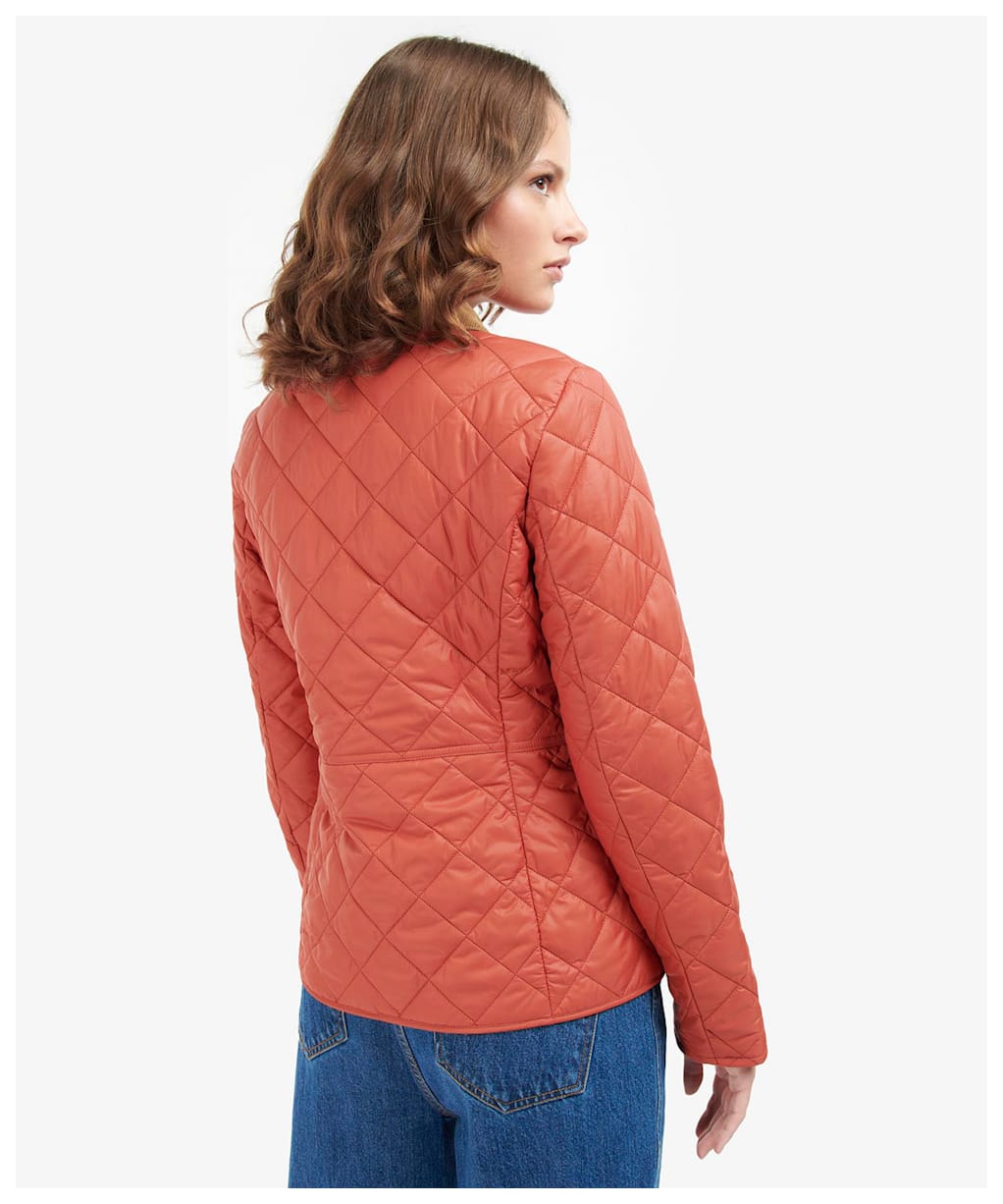 Women's Barbour Deveron Quilted Jacket - GERBERA/PALE PIN
