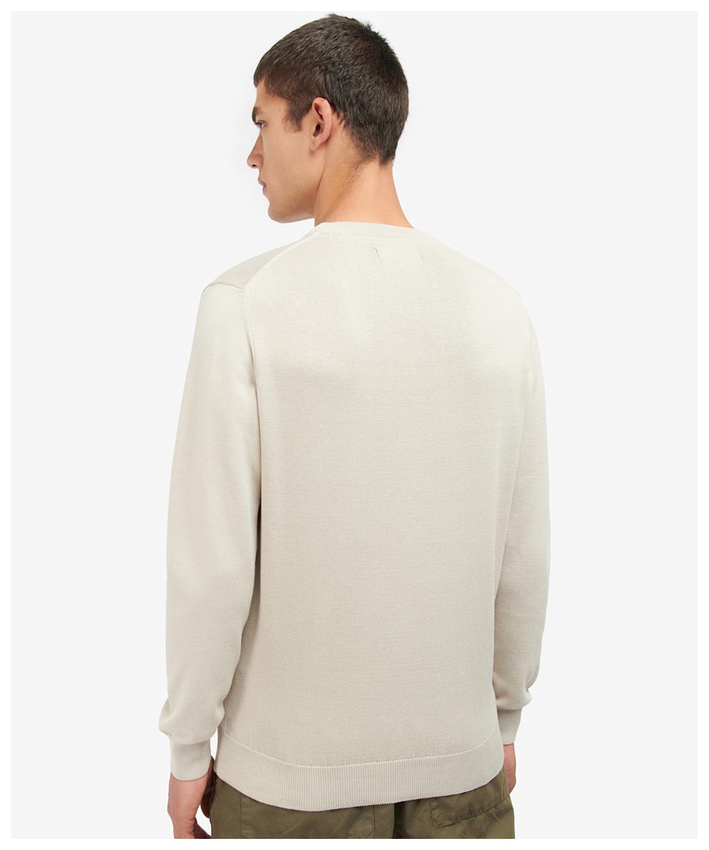 Men's Barbour Pima Cotton Crew Neck Sweater - Mist