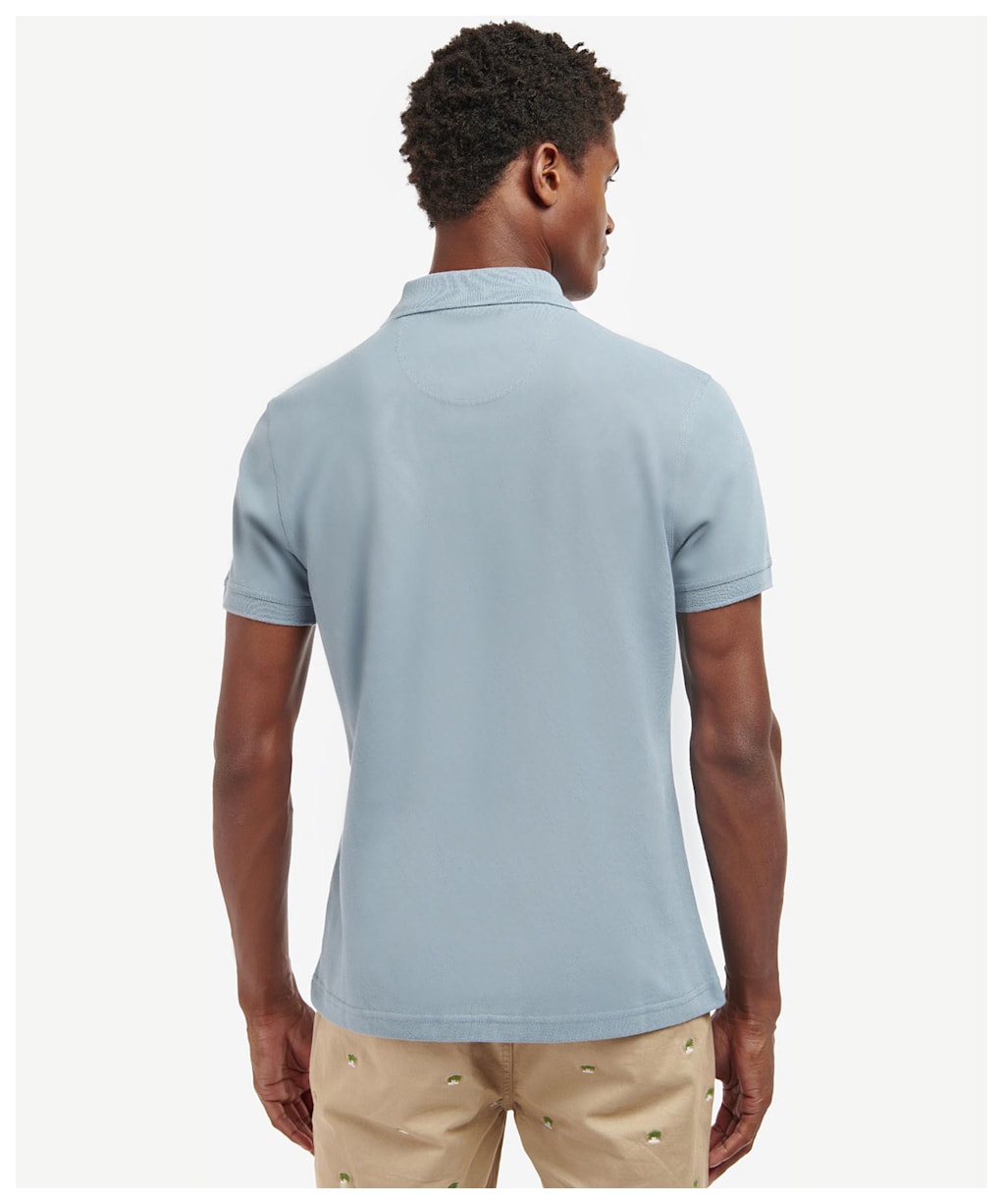 Men's Barbour Sports Polo 215G - Washed Blue