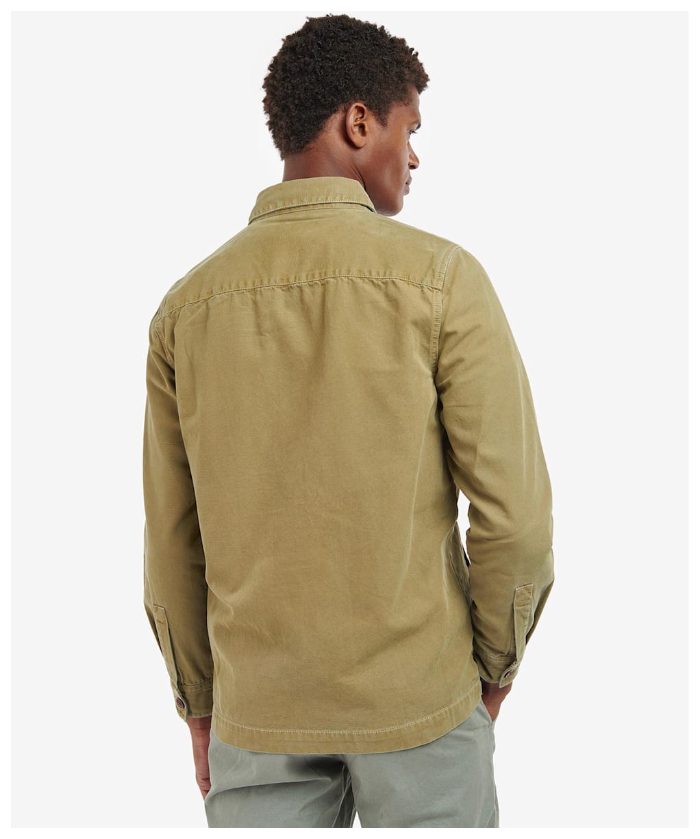 Men's Barbour Washed Overshirt - Bleached Olive