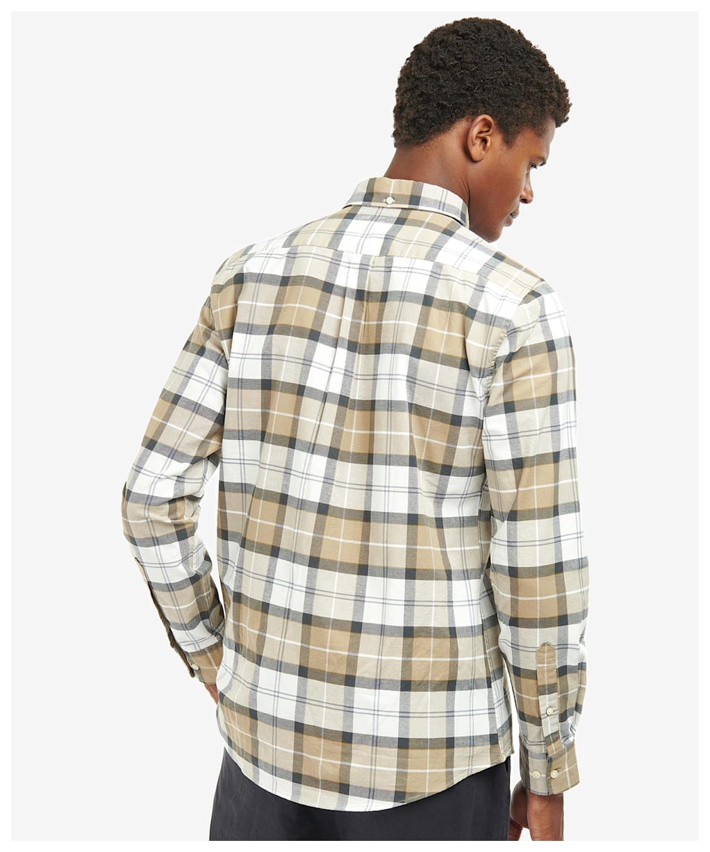 Men's Barbour Lewis Tailored Shirt - AMBLE SAND TARTA