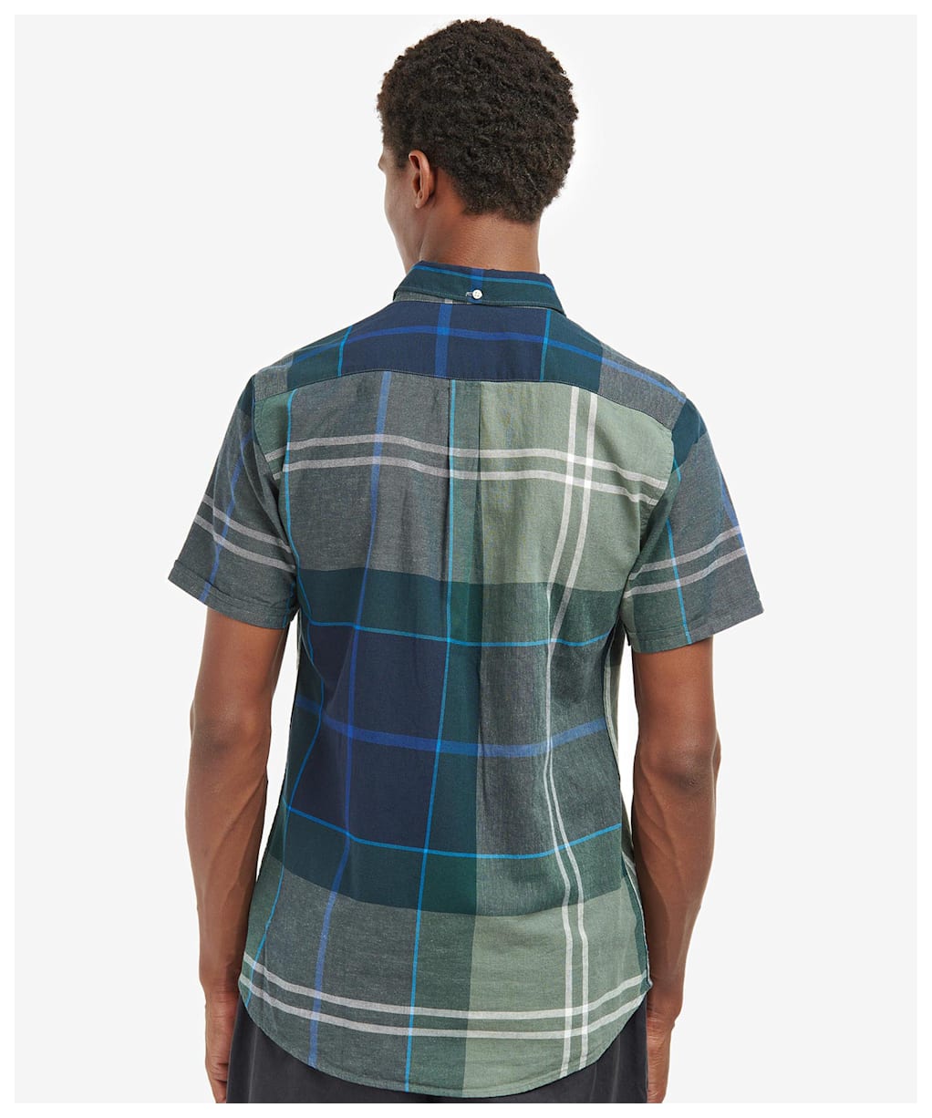 Men's Barbour Douglas S/S Tailored Shirt - Kielder Blue Tar