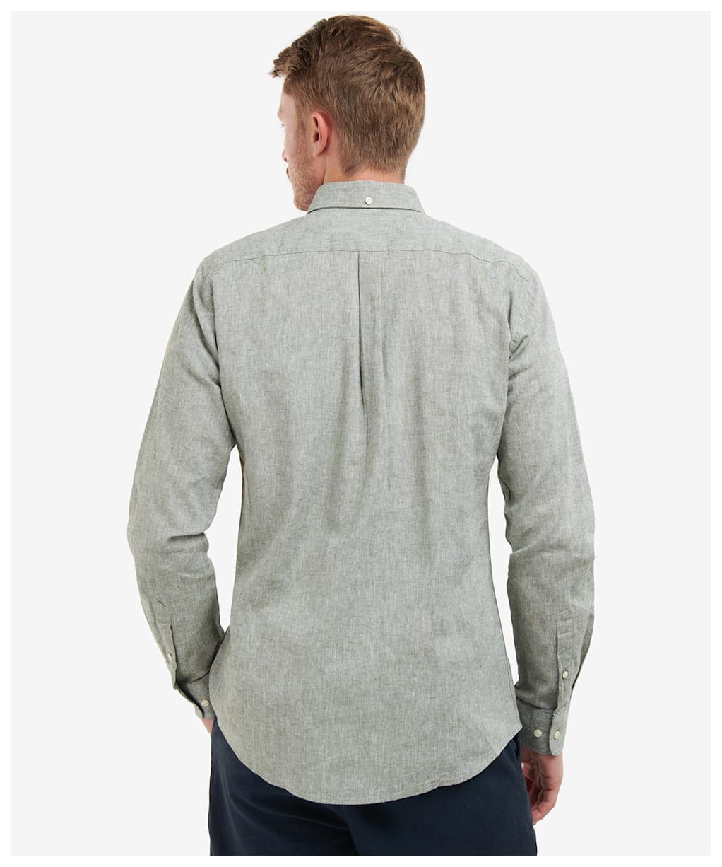 Men's Barbour Nelson Tailored Shirt - Bleached Olive
